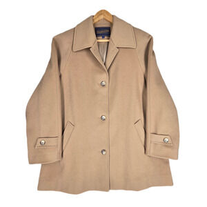 VINTAGE PENDLETON 100% WOOL COAT – WOMEN’S L – CAMEL – MADE IN USA – CLASSIC FIT